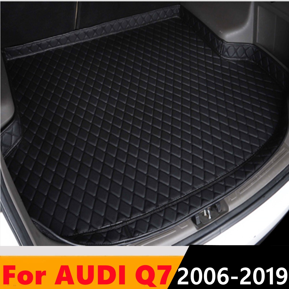 Sengayer Car Trunk Mat All Weather Auto Tail Boot Luggage Pad Carpet High Side Cargo Liner Fit For Audi Q7 5 Seats 2006 2007-2019