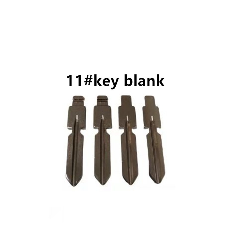 10pcs #11 Metal Blank Uncut Flip KD Replacement Remote Key Blade Type For Benz 126 124 W140 S320 Car Blank Blade