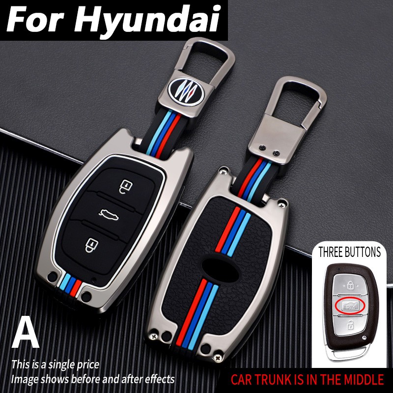 Car Key Case For Hyundai Tucson Sonata Elantra ix25 i10 ix35 Mistra 2013-2022 Zinc Alloy Remote Key Cover Case Accessories