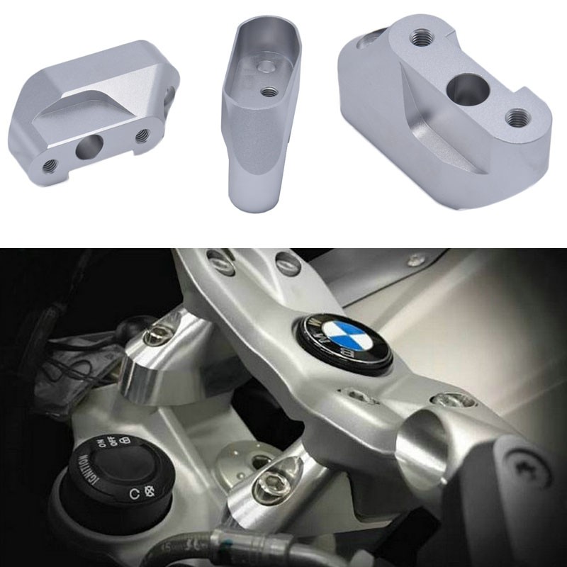 Motorcycle GP Handlebar Riser Bar Mount Handle Clamp Aluminum Height Up Adapters for BMW R1200RS 2015-2016 R1250RS