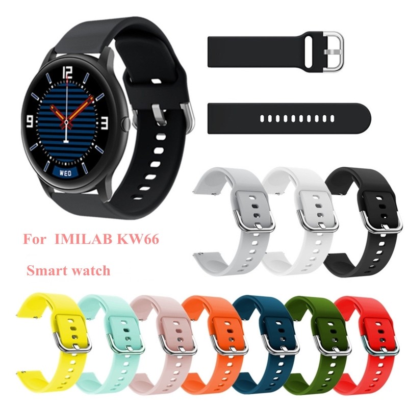 Sport Silicone Band for Imilab KW66 Strap Quick Release Wristband Replacement Watch Strap Shell Protective Cover