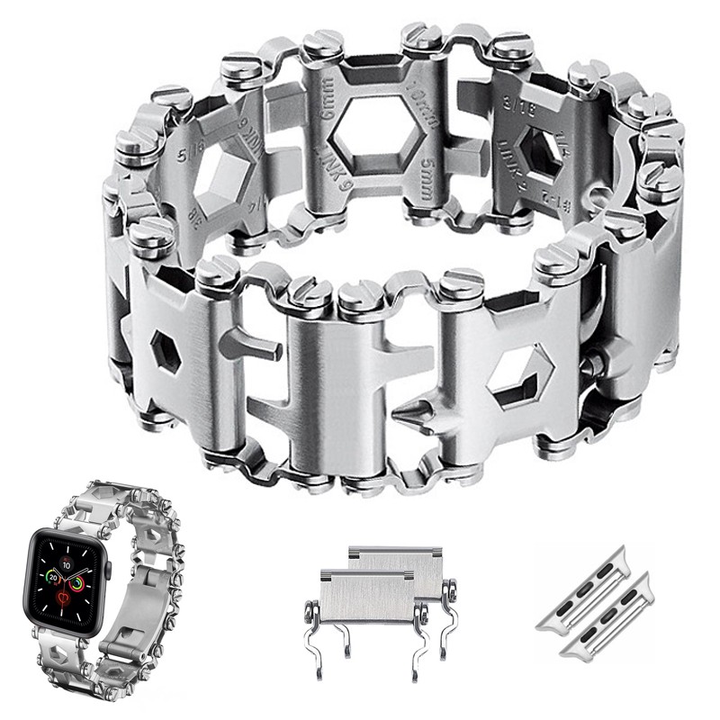 Stainless Steel Watch Multifunction Tool Bracelet For Apple Watch Band Iwatch Strap 29in1 Multi Tool Outdoor Bolt Driver Travel Kits