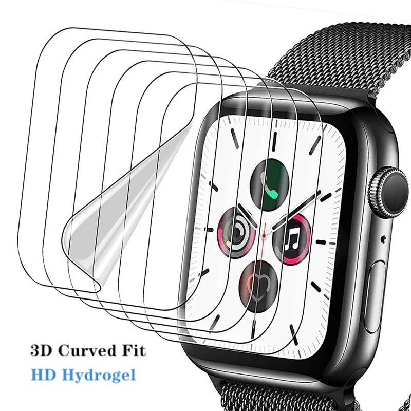 For Apple Watch 7 45mm 41mm Screen Protector For IWatch Series 6 5 4 3 2 1 38mm 42mm 40mm 44mm 1-5pcs Hydrogel Film Not Glass