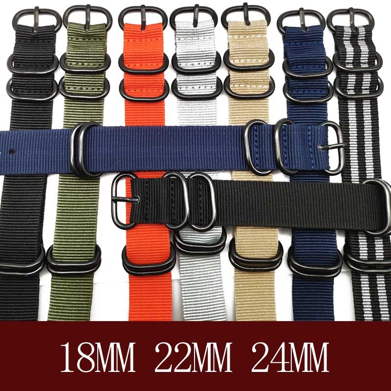 Heavy Duty Nylon Watch Straps 20mm 22mm 24mm NATO Strap Watch Strap Buckle 280mm NATO Watch Strap