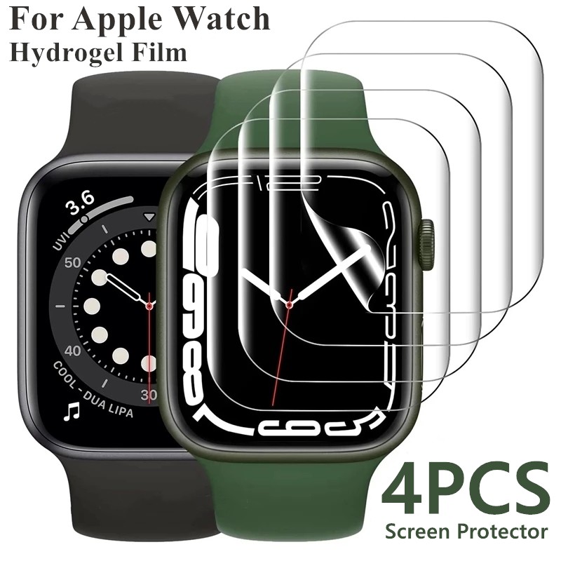 1-4pcs Hydrogel Film for Apple Watch 7 6 SE 5 4 3 2 1 Screen Protector for Apple Watch Series 38mm 42mm 45mm 41mm 40mm 44mm