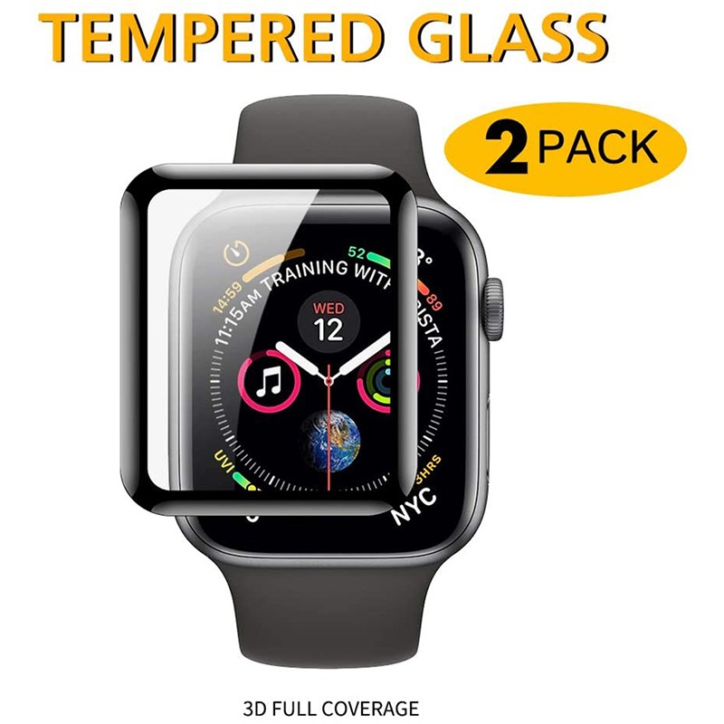 2 pack templered glass for apple watch 44mm iwatch series 5 4 3 2 1 all versions protect 100% screen 42mm 40mm 38mm all size