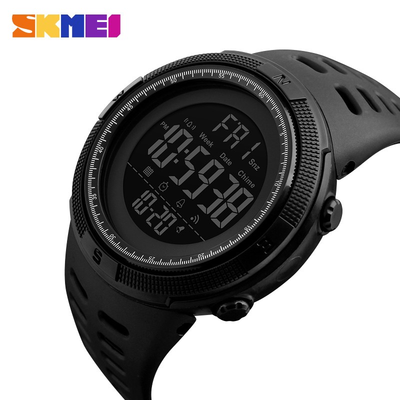 SKMEI Fashion Outdoor Sports Watch Men Multifunction Watches Alarm Clock Chrono 5Bar Waterproof Digital Watch reloj hombre 1251