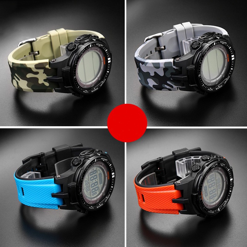 For PROTREK Casio PRW-6000/6100/3000 /3100 PRG-300 Watchband Silicone Waterproof Mountaineering Men's Bracelet 24mm