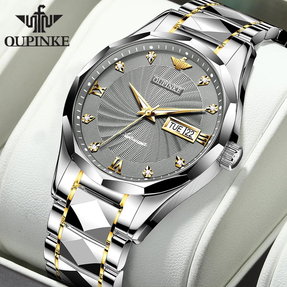 OUPINKE Luxury Brand Men Mechanical Wristwatch Business Sapphire Watch Automatic Date Waterproof Wrist Watch Men reloj hombre