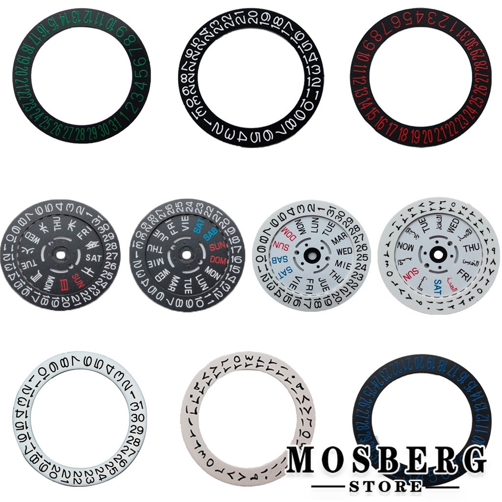 watch movement replacement spare parts stickers calendar date day wheel disk fit 3 o'clock 3.8 o'clock 6.0 o'clock for NH35 NH36