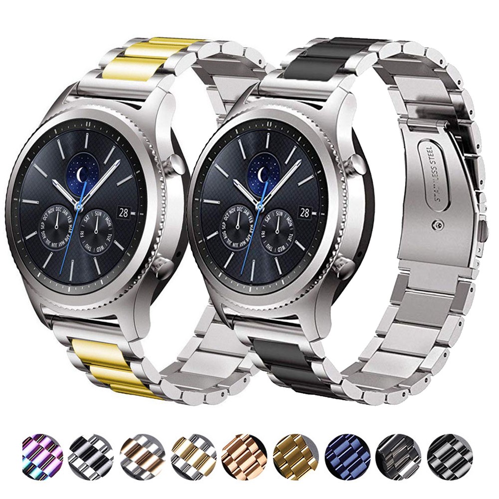 22mm Metal Strap for Samsung Galaxy Watch 3 45mm/Huawei Watch 3 GT3/Amazfit GTR Stainless Steel Strap for 20mm Galaxy Watch 4