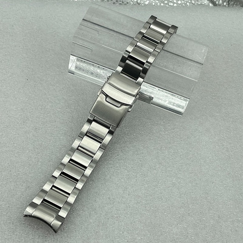 Watch Parts Sterile 20mm Width Solid Stainless Steel Watch Band Deploy Buckle Fit SPB185/187 Watches