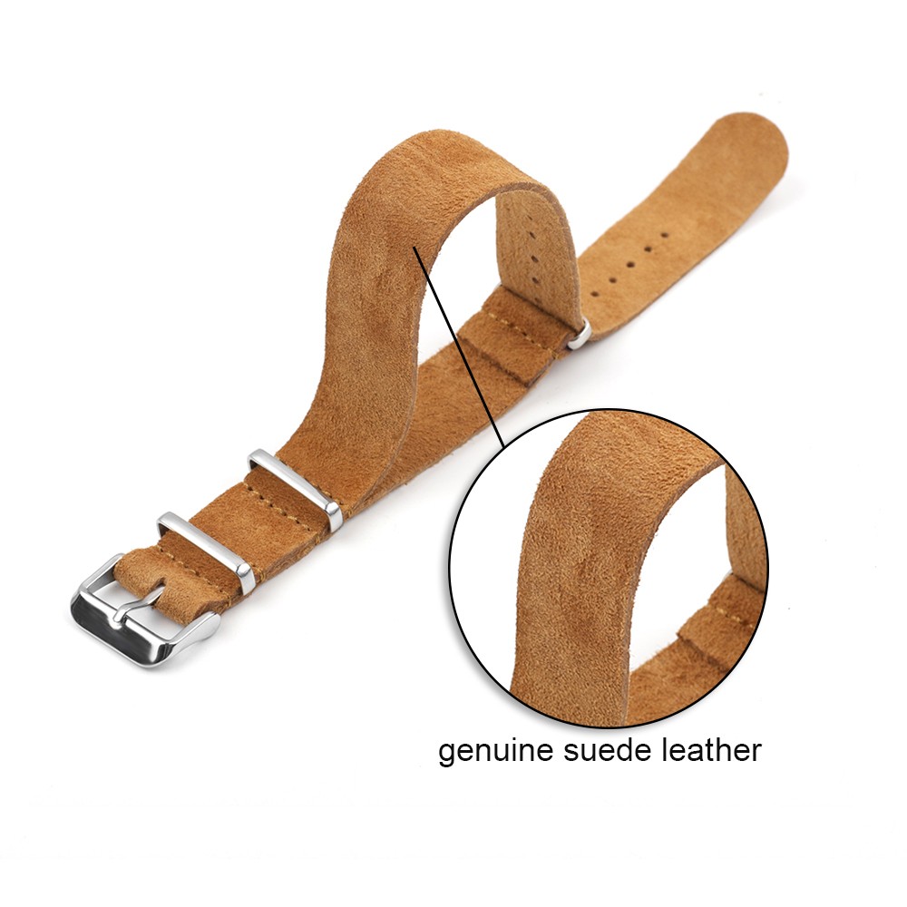 18mm 20mm 22mm 24mm Soft Suede Leather Watchband NATO Genuine Leather Strap Watch Strap Wrist Band Watch Accessoeies