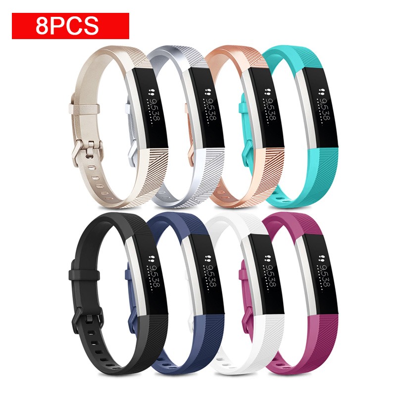 8pcs/6pcs/3pcs Soft Silicone Adjustable Band For Fitbit Alta HR Band Wristband Strap Bracelet For Fibit Alta Watchband