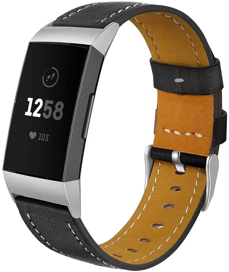 Leather Watch Bands for Fitbit Charge 3 SE, Fitbit Charge 4 Watch Accessories