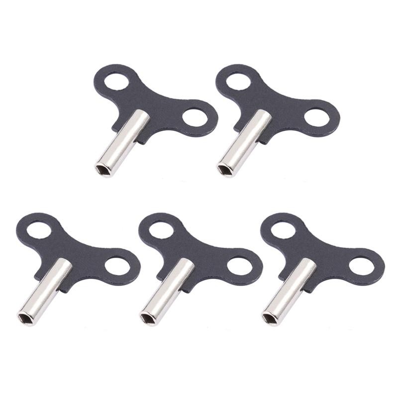 5pcs high quality wood watch key metal watch key wood watch winding tools swiss repair tool black