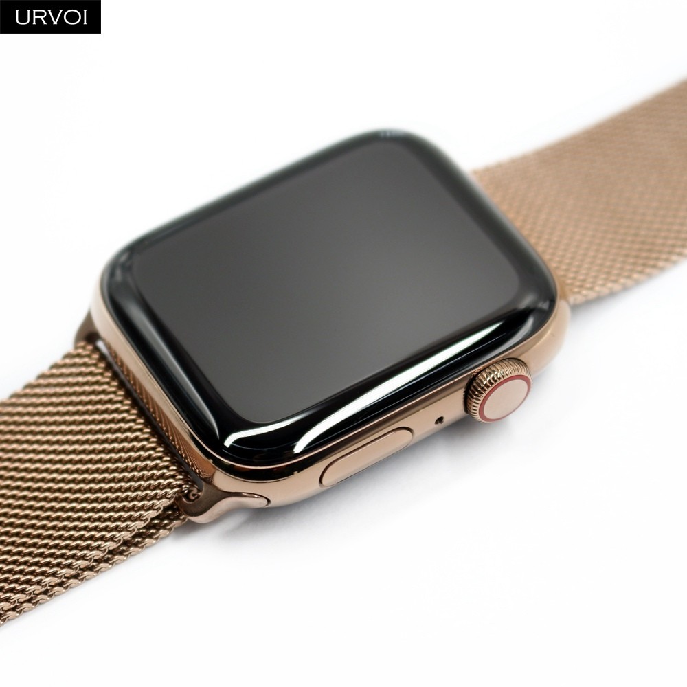 URVOI Mesh Strap for Apple Watch Series 7 6 SE 543 milanese Loop Band for iwatch Stainless Steel Colors Black Silver Blue 4145mm