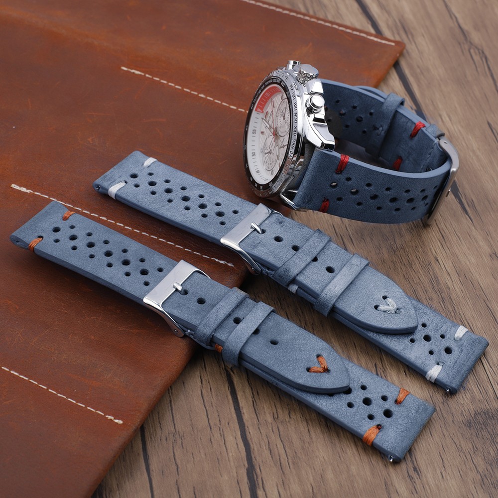 Onthelevel Leather Watch Strap 18mm 20mm 22mm 24mm Gray Color Watch Band Quick Release Watch Straps Replacement