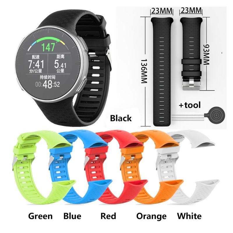 Silicone Watches Safe Band Sturdy Buckle Wrist Strap For Polar Watch Collection