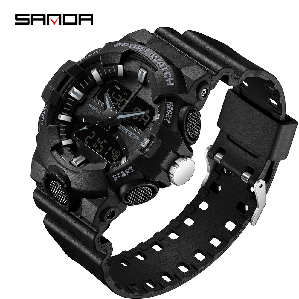 Men Analog Digital Watch Shock Resistant Military Sports Watch Multifunction Wristwatch Waterproof Watch For Man 2022