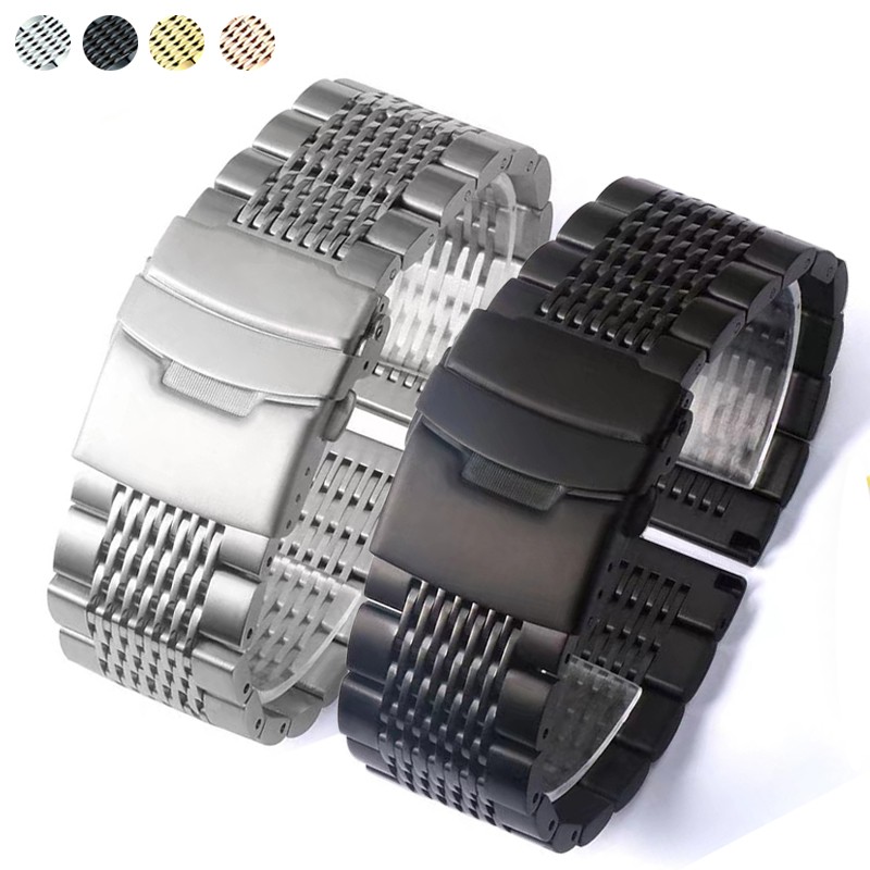 Watch Band For Samsung Galaxy 4 Premium Solid Stainless Steel Watch Bracelet Straps For Huawei Wristband 18 20mm 22 24mm