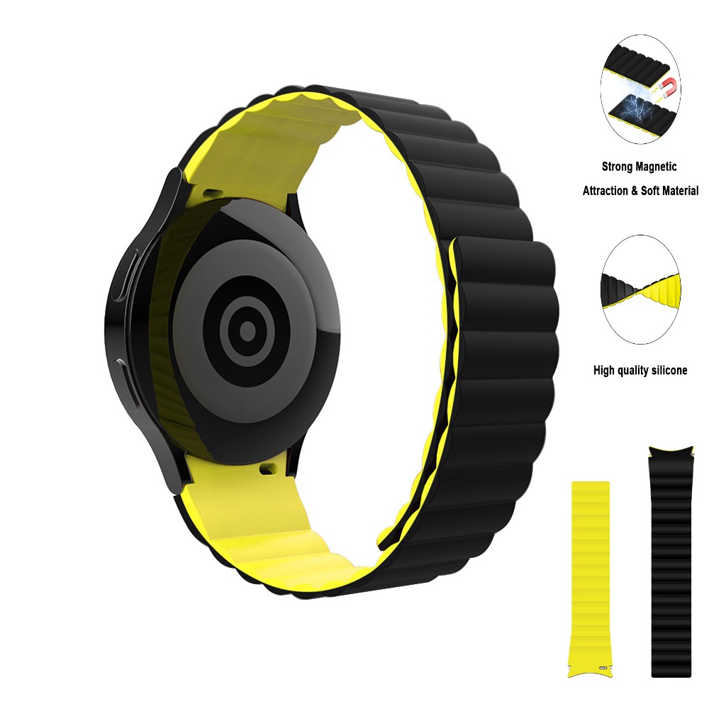 Silicone Magnetic Strap for Samsung Galaxy Watch 4 40mm 44mm Curved Interface Wrist Strap for Galaxy Watch 4 Classic 42mm 46mm