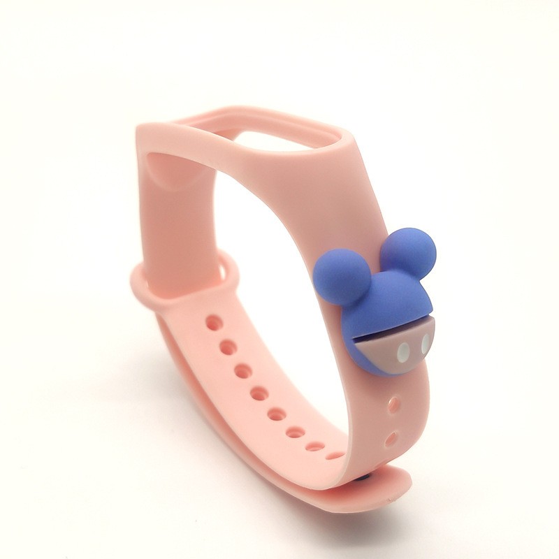 Disney Mickey Minnie Strap For Xiaomi Mi Band 4 3 5 6 Watch Strap Silicone Bracelet Replacement For Xiaomi Band Wristband