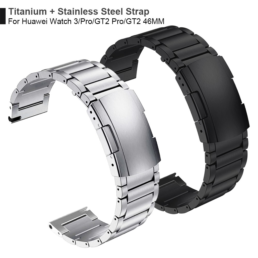 Titanium Steel Clasp Strap for Huawei Watch 3 Band GT 2 Pro GT2 Watches for Honor MagicWatch2 46mm GS Pro Bracelet Wristband