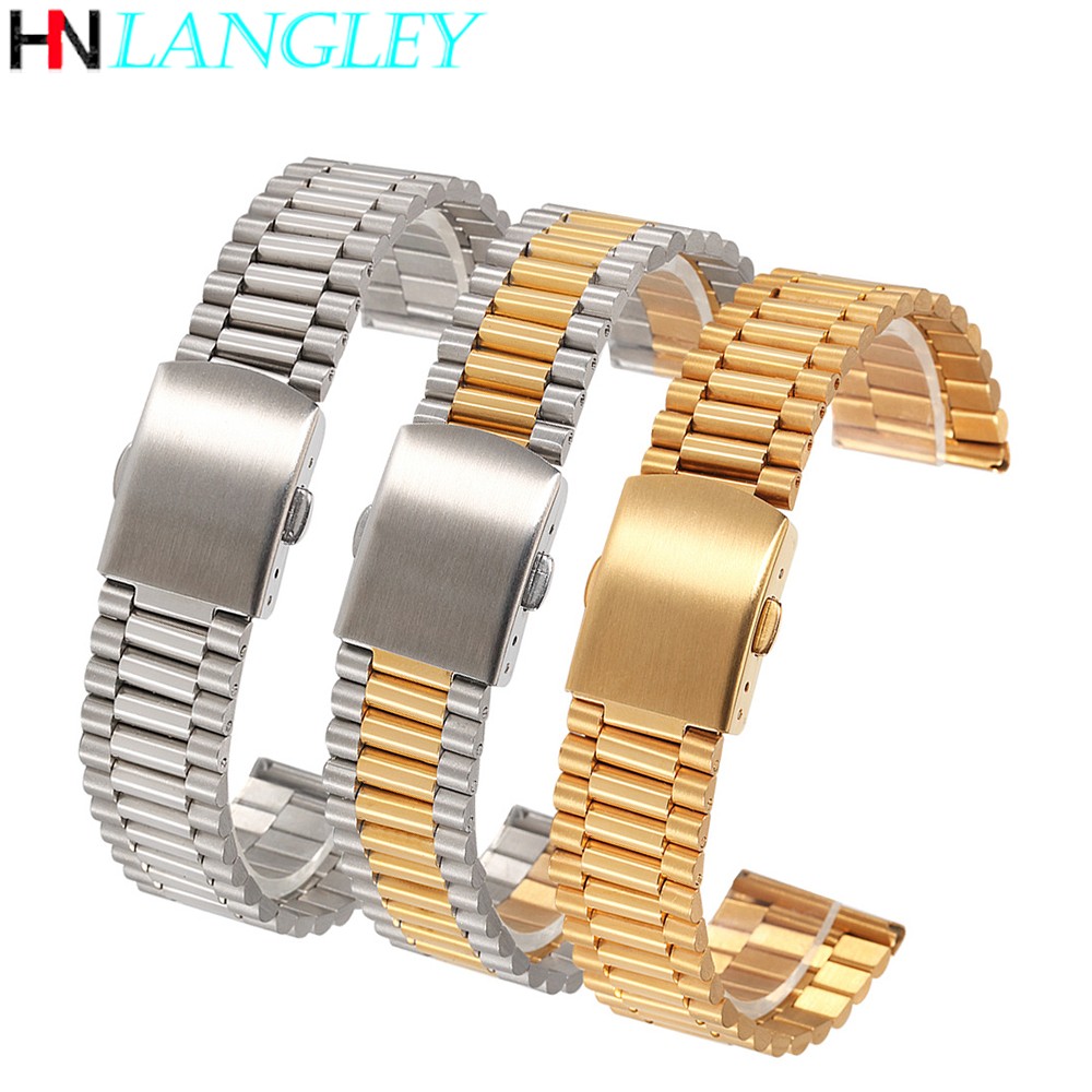 12mm 14mm 16mm 18mm 20mm Stainless Steel Watch Bands Metalwork Replacement Watch Band For Men Women Watch With Tool