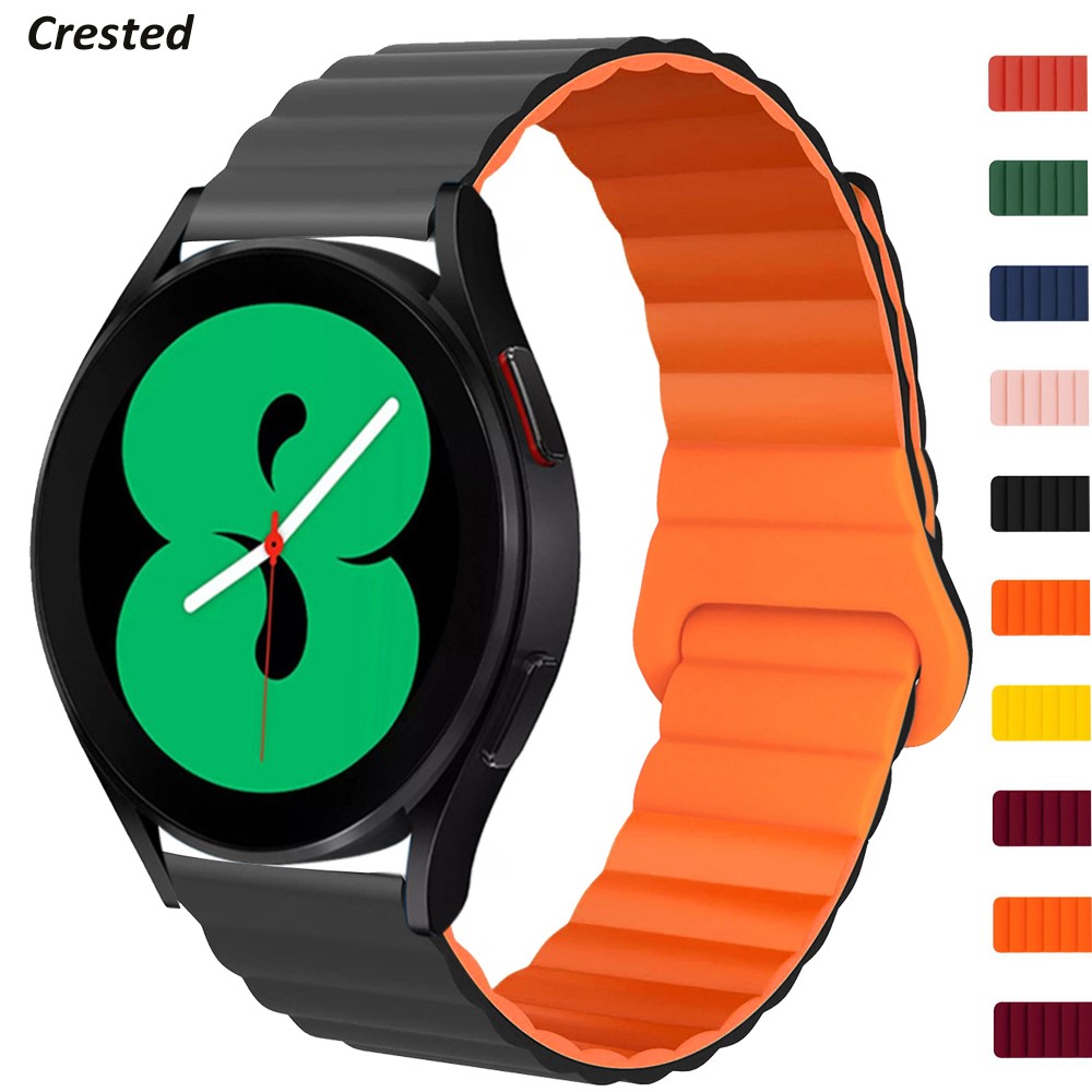 20mm 22mm band for samsung galaxy watch 4/classic 46mm 42mm/active 2/3 magnetic silicone watch band for huawei gt 2/3/pro strap