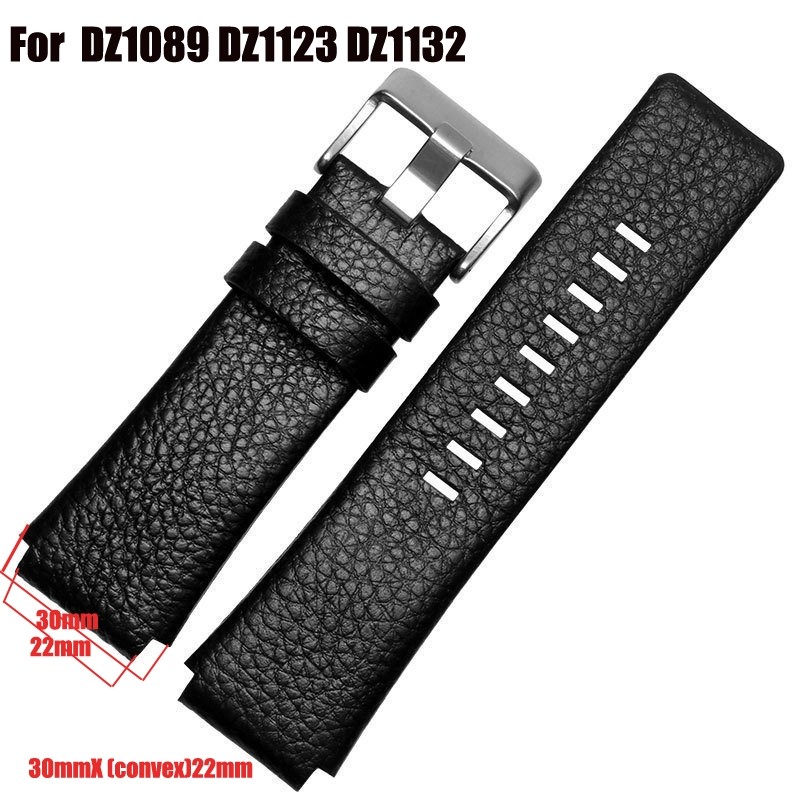 Leather Watchband for Diesel DZ1089 DZ1123 DZ1132 Replacement Watch Strap Convex Mouth Strap 28mm 30mm