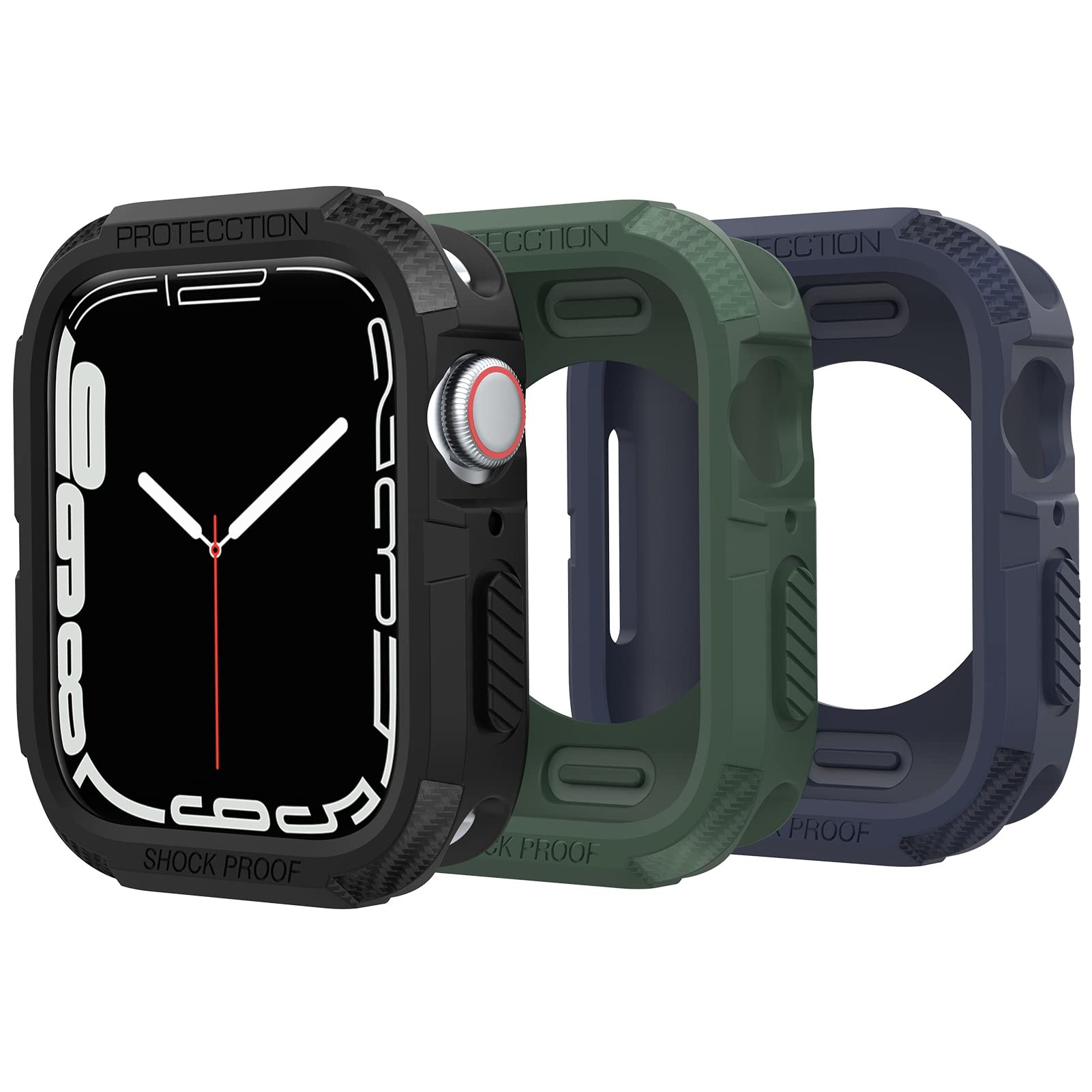 Compatible Case For Apple Watch Series 7 45mm 41mm Cases Soft TPU Shockproof Bumper Protector Cover For Apple Watch S7 45 41