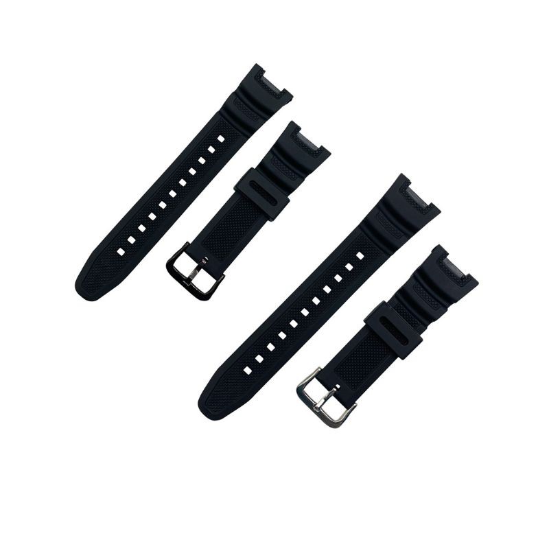 Replacement Watch Strap Silicone Stainless Steel Buckle Sport Breathable Wristband for C asio SGW-100 Series Samrt Watch