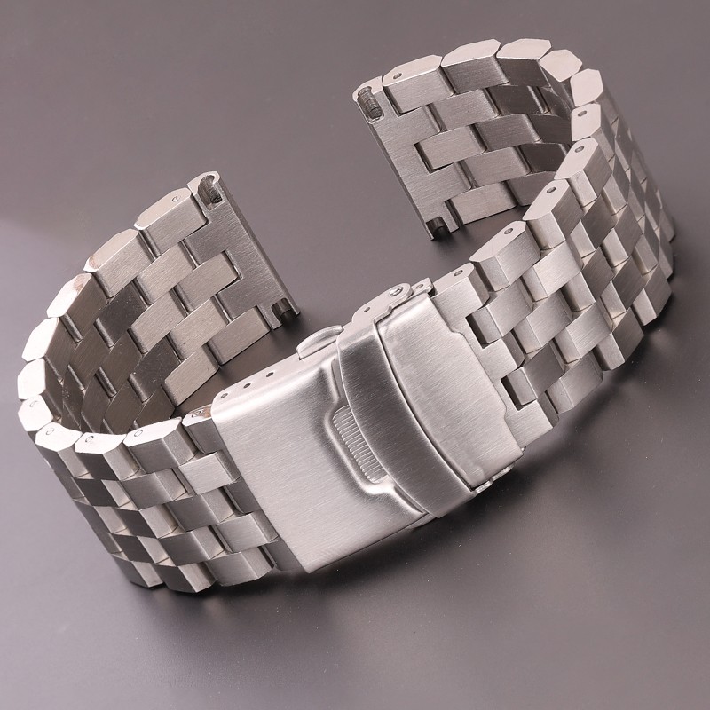 Stainless Steel Watch Strap Bracelet 18mm 20mm 22mm 24mm Women Men Solid Polished Metal Watch Band For Gear S3 Watch Accessories