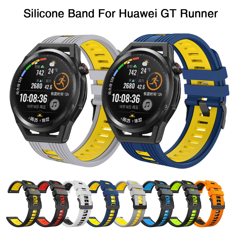 Official Silicone Band For Huawei Gt Runner / Huawei Gt3 46mm / Huawei Gt3 Pro 48mm / Huawei Gt3 46mm 22mm Original Silicone Band