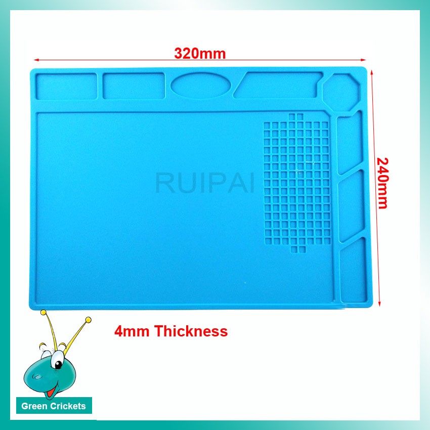 High quality blue silicone watch repair pad soft non-slip repair mat 32*24cm watchmaking pad tools