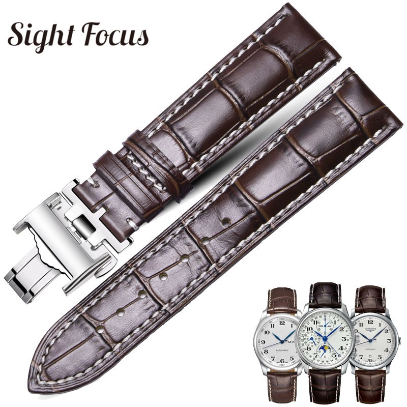 Calfskin Watch Band for Longines Masters Collection Watch Strap Strap Bracelet Cowhide Leather 13 14 15 18 19 20 21 22 mm Strap L3