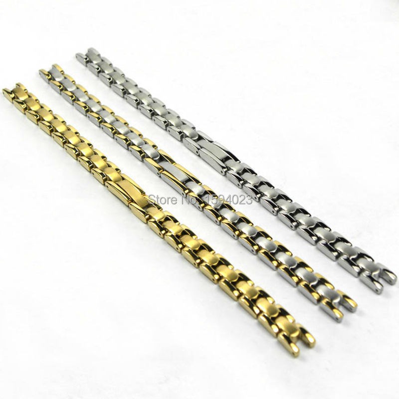 8mm T003209 watches watch parts female strip solid golden between gold and silver stainless steel watch band