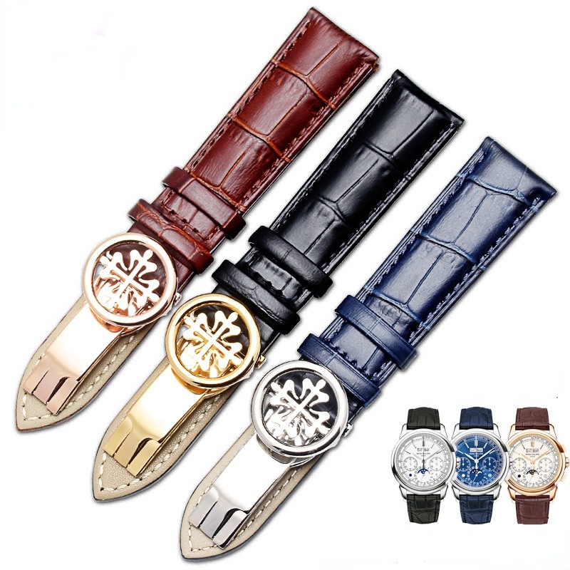 Leather Watch Strap For Patek Philippe Bomb 5167Ax Watch Crocodile Pattern Strap Butterfly Buckle Men And Women 19/20mm 22mm