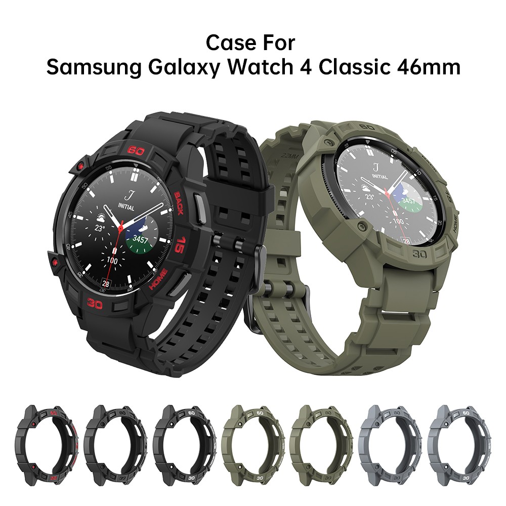 SIKAI 2022 New Case For Samsung Galaxy Watch 4 Classic 46mm Cover Protector TPU Shell Bumper Band Strap For Samsung Smart Watches