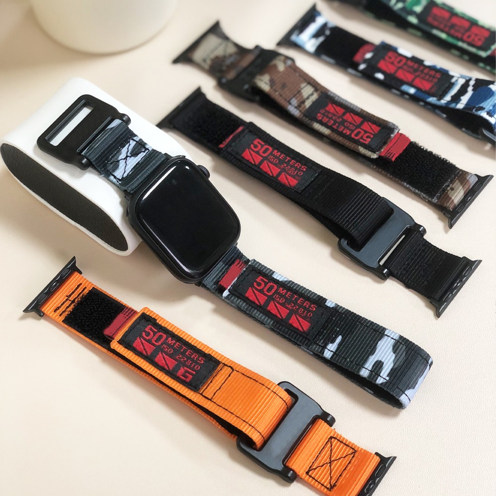 Sport Nylon Strap Loop for Apple Watch Bands 42mm 40mm for iWatch 7 45mm 41mm 6 Se 5 4 3 Strap for Wirstbands 38mm 44mm Bracelet