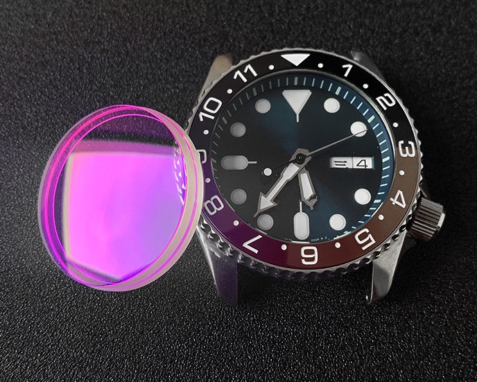 31.5mm SKX007 Replacement Double Domed Sapphire/Mineral Glass with Crystal Clock Steps