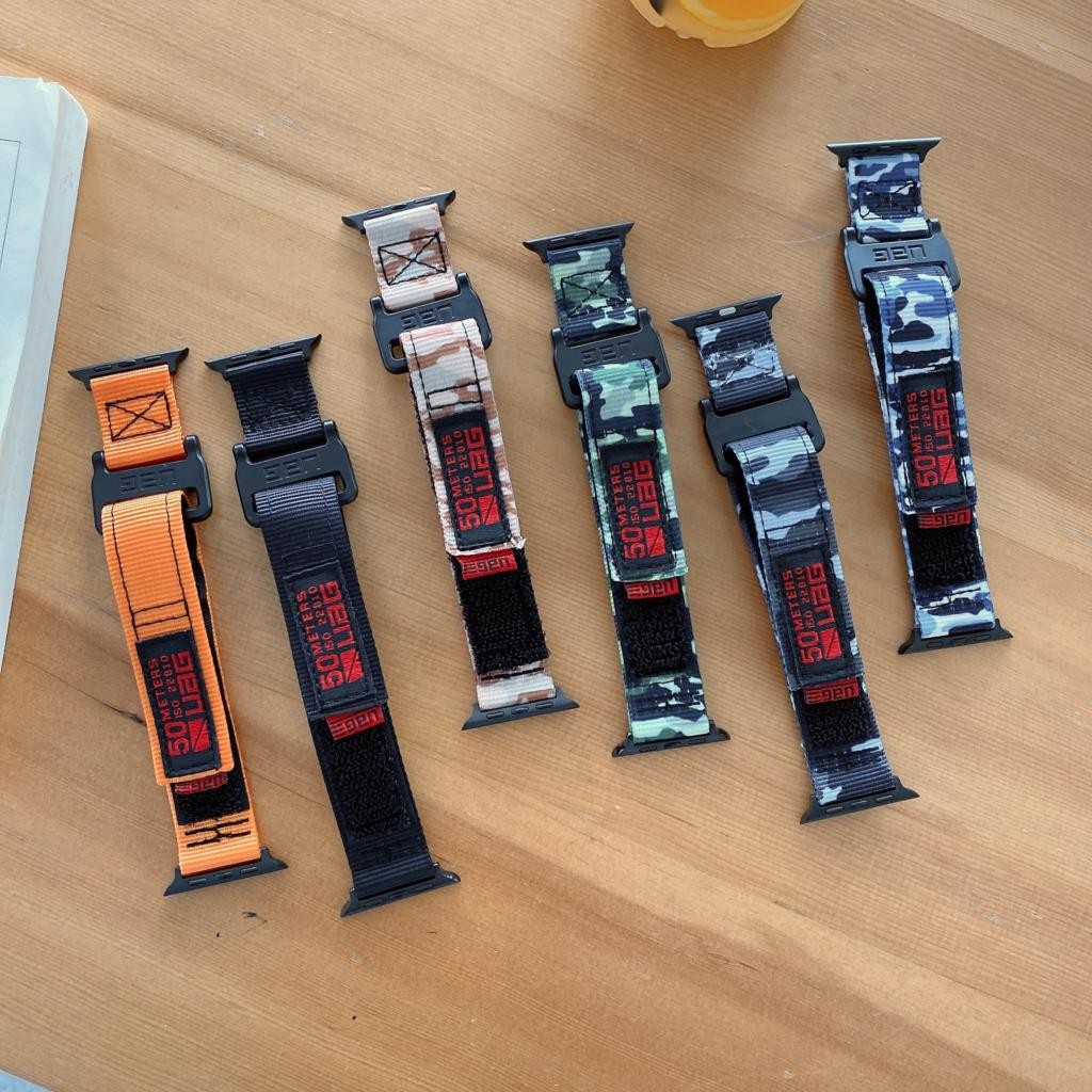 UAG Strap for Apple Watch Band 44mm 40mm Korea 42mm 38mm Nylon Wristband Charms Loop Bracelet iWatch Series 7 6 5 4 Se 41/45mm