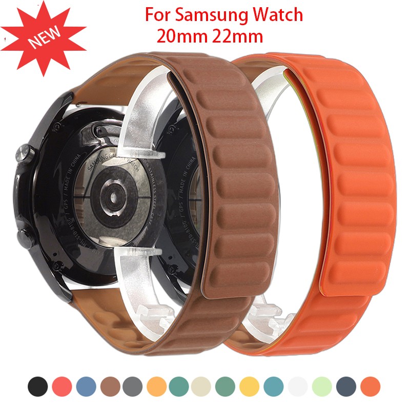 20mm 22mm Watch Strap For Samsung Galaxy Watch 3 46mm42mm Silicone Magnetic Active Band 2 Strap Bracelet For Huawei Watch GT 2