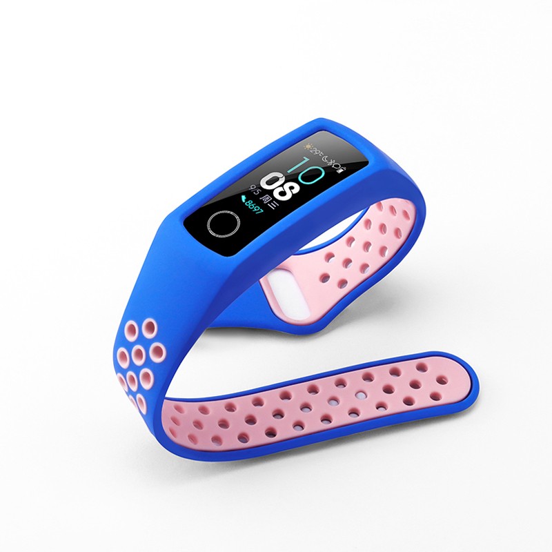 For Huawei Honor Band 4 / 5 Strap Two Colors Silicone Sport Wristband Replacement Band 5 Sport Bracelet Honor Band 5 Watches