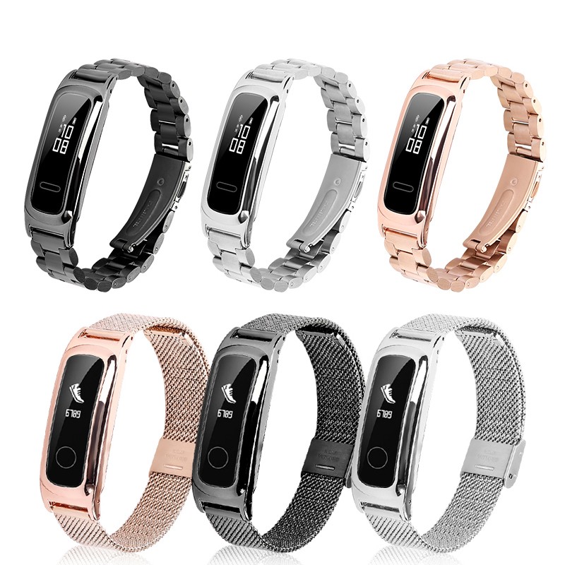 Stainless Steel Metal Strap For Honor Band 4 Run/Honor Band 5 Sport Bracelet Huawei Band 3e/Band 4e Wristband Replacement