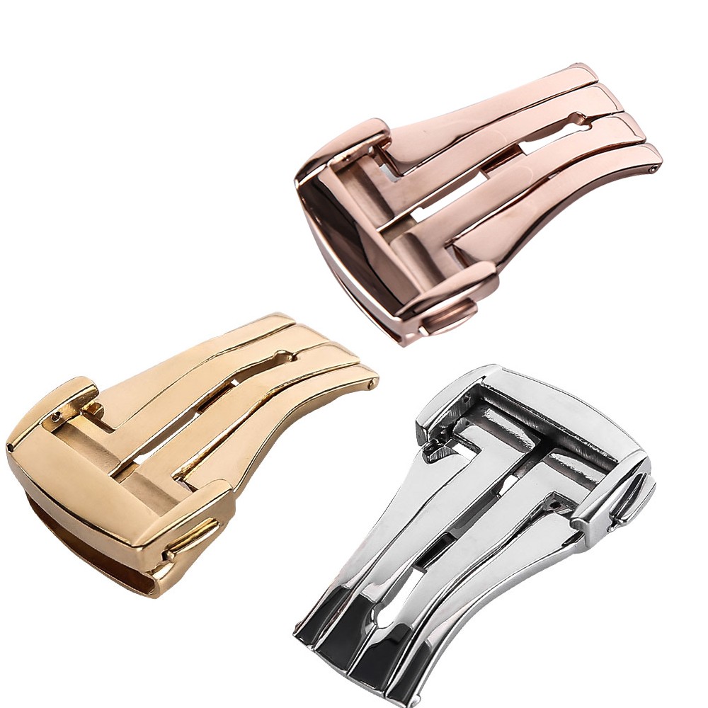 Clasp for Omega watch 16mm 18mm 20mm buckle silver gold rosegold polish 316L stainless steel clasp for silicone/leather strap