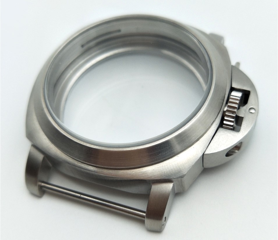 44mm high quality 316L stainless steel watch cases fit ETA 6497/6498 mechanical hand wind movement ETA6497 case ETA6498