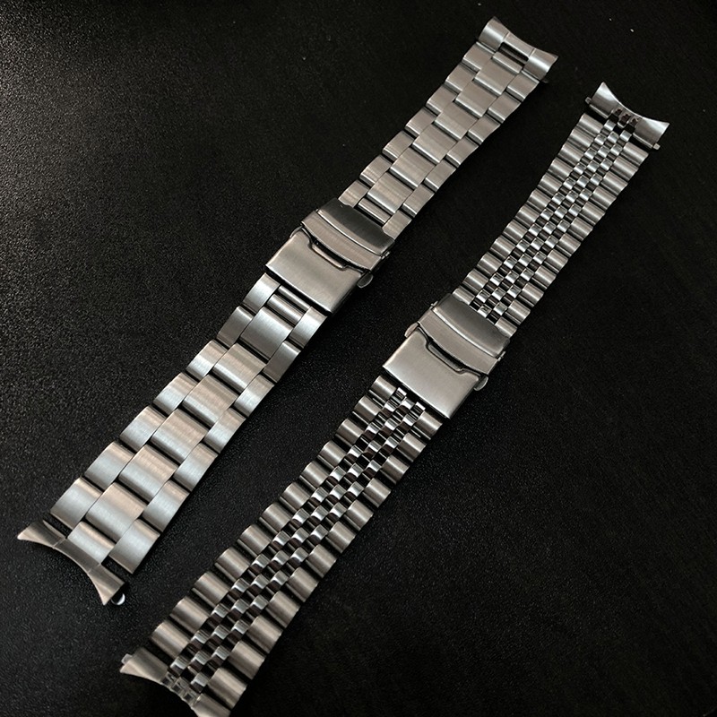 316L Stainless Steel Oyster Watchband for Seiko Men Watch Accessories Solid Jubilee Curve Bracelet Strap 18/19/20/21/22/23/24mm