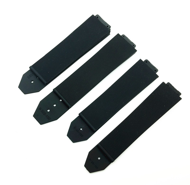 Luxury Convex Silicone Rubber Watchband 23x15mm 21x15mm 25x19mm 25x17mm For Hublot Strap Watch Band Wrist Strap Bracelet Logo On